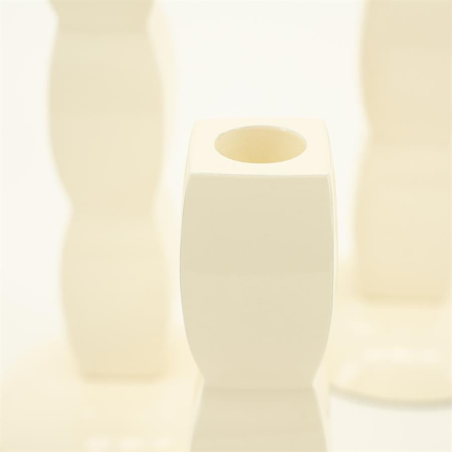 Candles Candle holder Prinz 10x10x28 / 10x10x21 / 10x10x15 – beige | By Boo