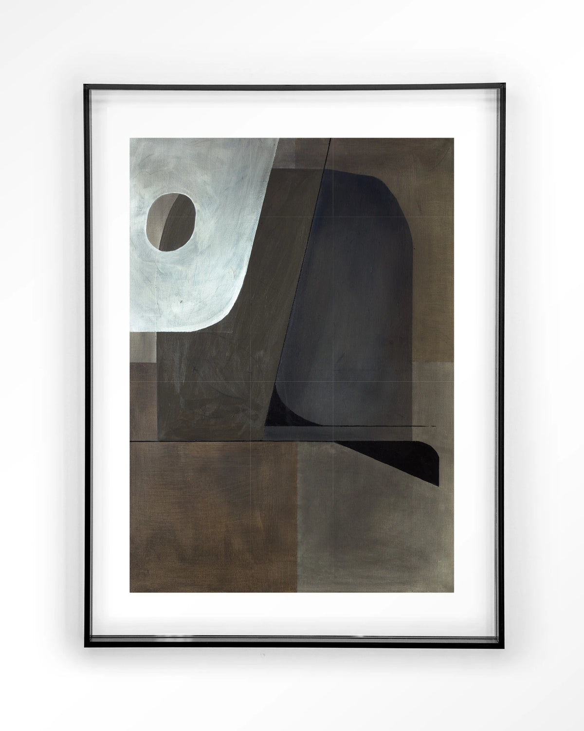 Sophisticated – abstract in grijs en bruin – Art print – Acryl zwart