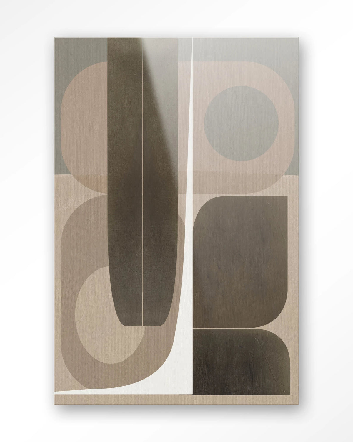 Delicate – abstract geometrisch in beige – Glas – Blinde montage