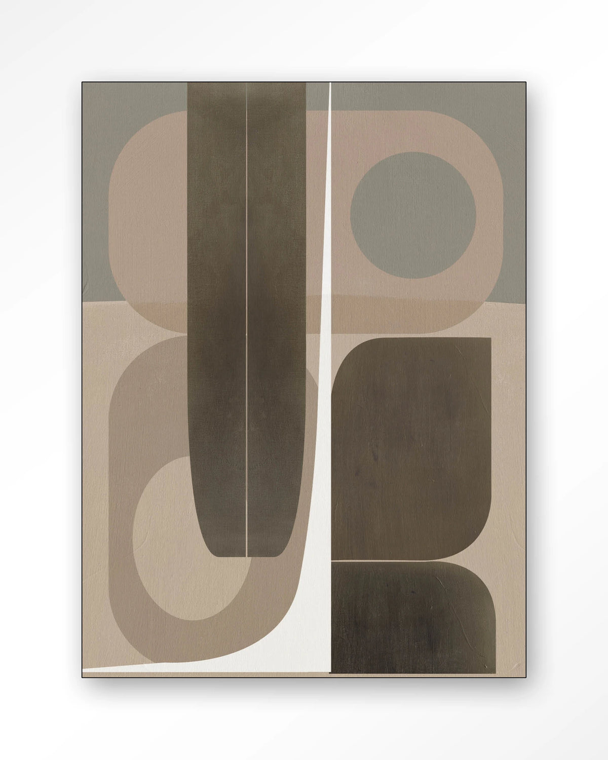 Delicate – abstract geometrisch in beige – Wandkleed – Frame – zwart