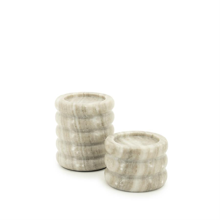 Candles Paloma 10x10x12 / 10x10x8 – bruin | By Boo