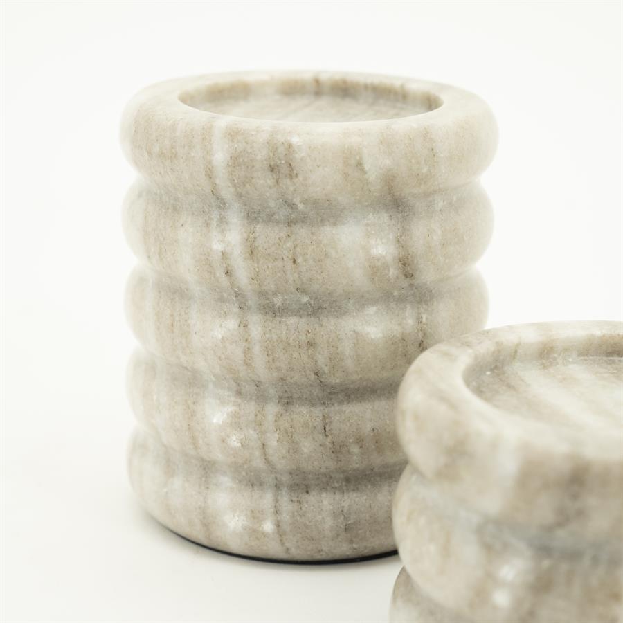 Candles Paloma 10x10x12 / 10x10x8 – bruin | By Boo
