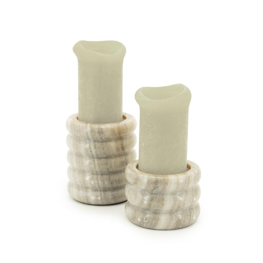 Candles Paloma 10x10x12 / 10x10x8 – bruin | By Boo