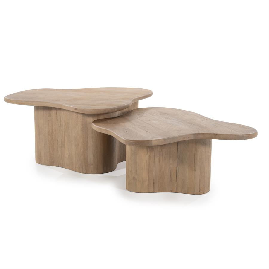 Tables Fall 75x75x38 / 75x65x32 – natuurlijk | By Boo