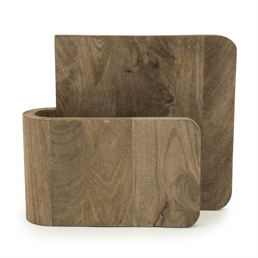 Wanddecoratie Yomu 29x8x25 – bruin | By Boo