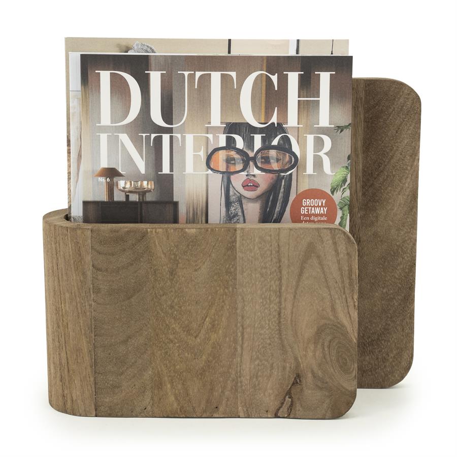 Wanddecoratie Yomu 29x8x25 – bruin | By Boo