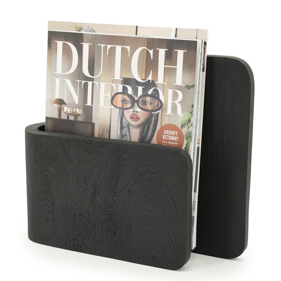 Wanddecoratie Yomu 29x8x25 – zwart | By Boo