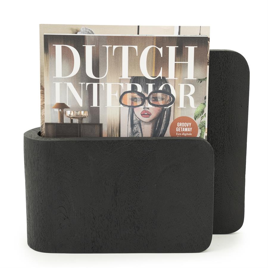 Wanddecoratie Yomu 29x8x25 – zwart | By Boo