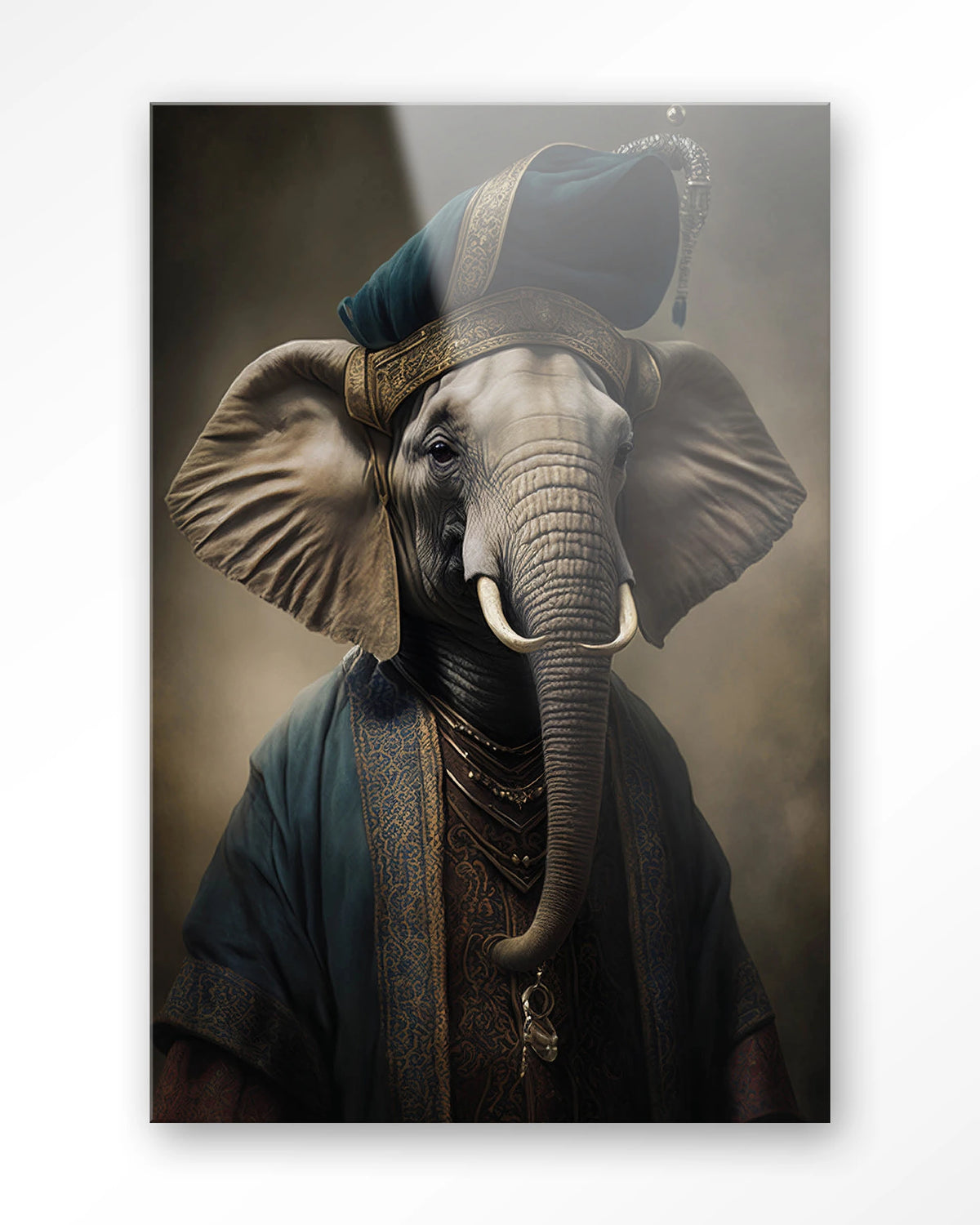 Elephant – olifant in kostuum – Glas – Blinde montage