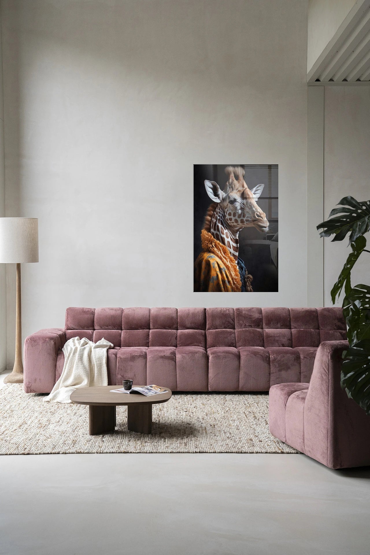 Giraffe – Glasschilderij