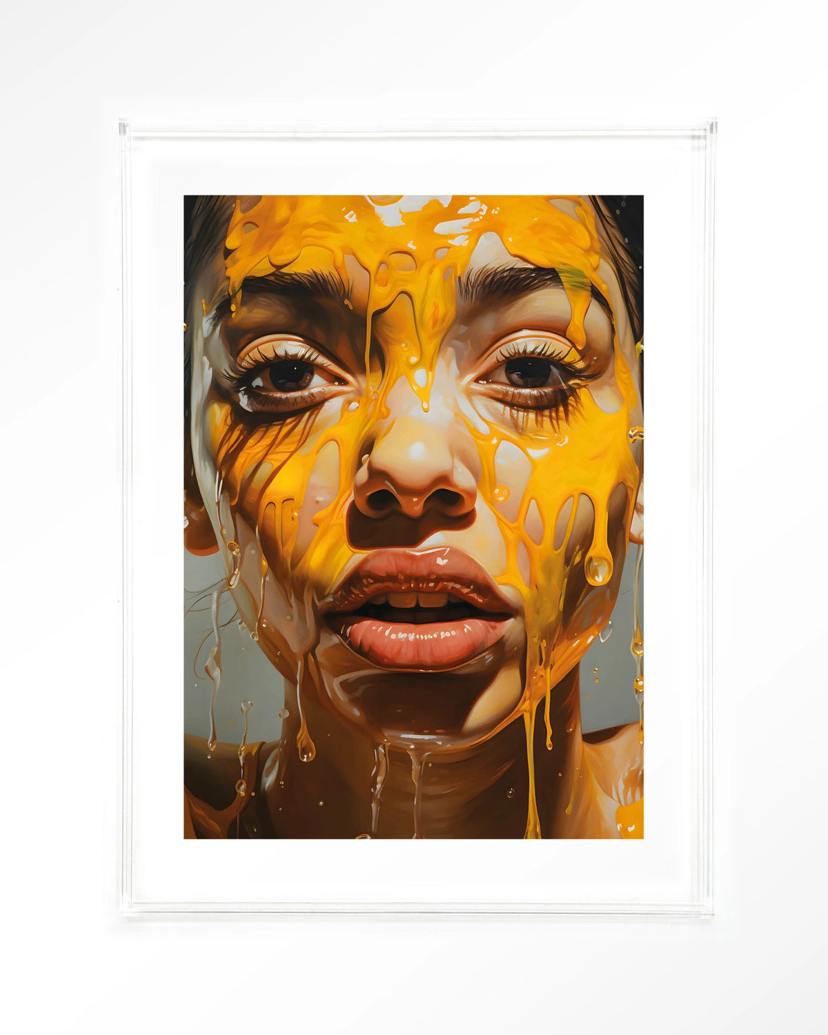 Honey – portret met honing – Art print – Acryl doorzichtig