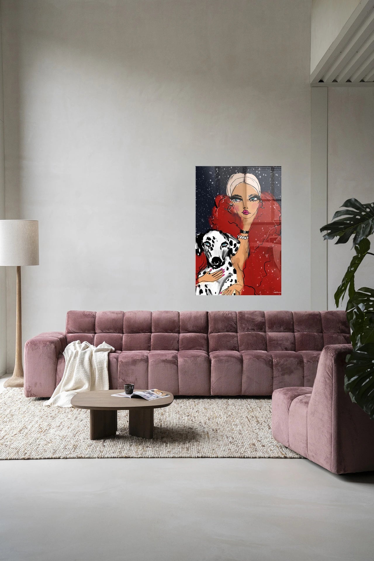 Dotted Doggy – Glasschilderij