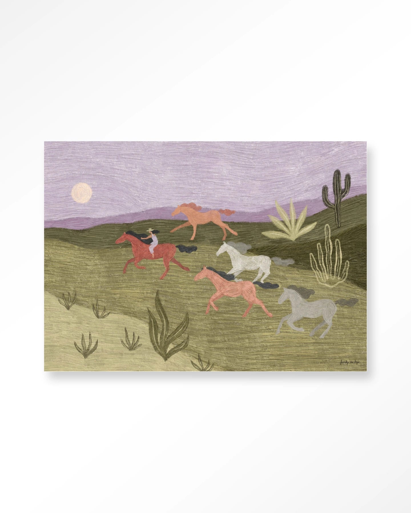 running-horses-glasschilderij