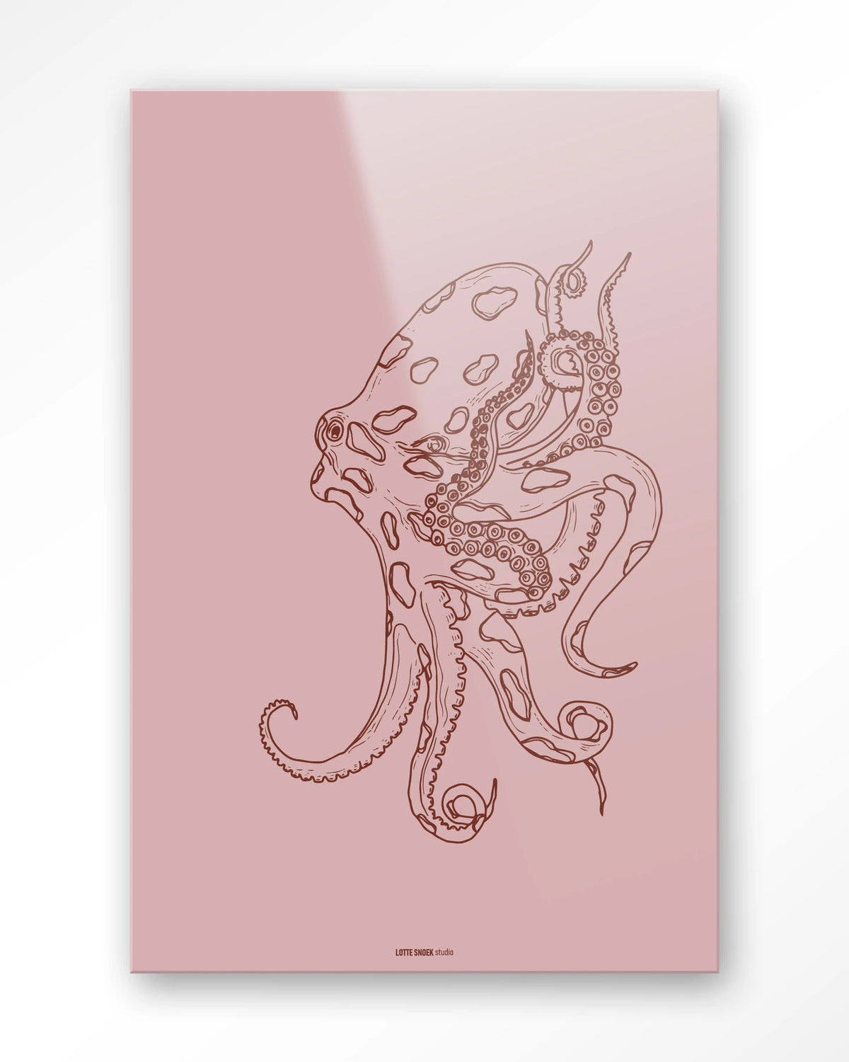 Polypus – octopus in lijntekening – Glas – Blinde montage
