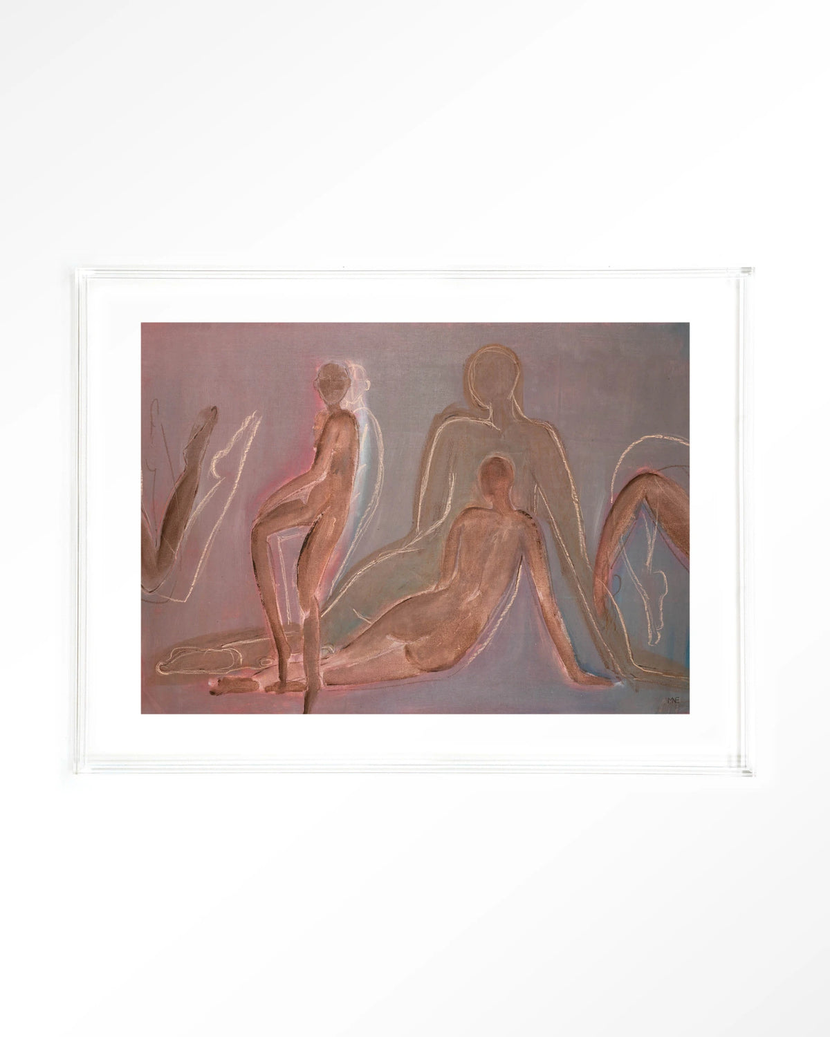 Line of Action Study – figuurstudie van naakten – Art print – Acryl doorzichtig