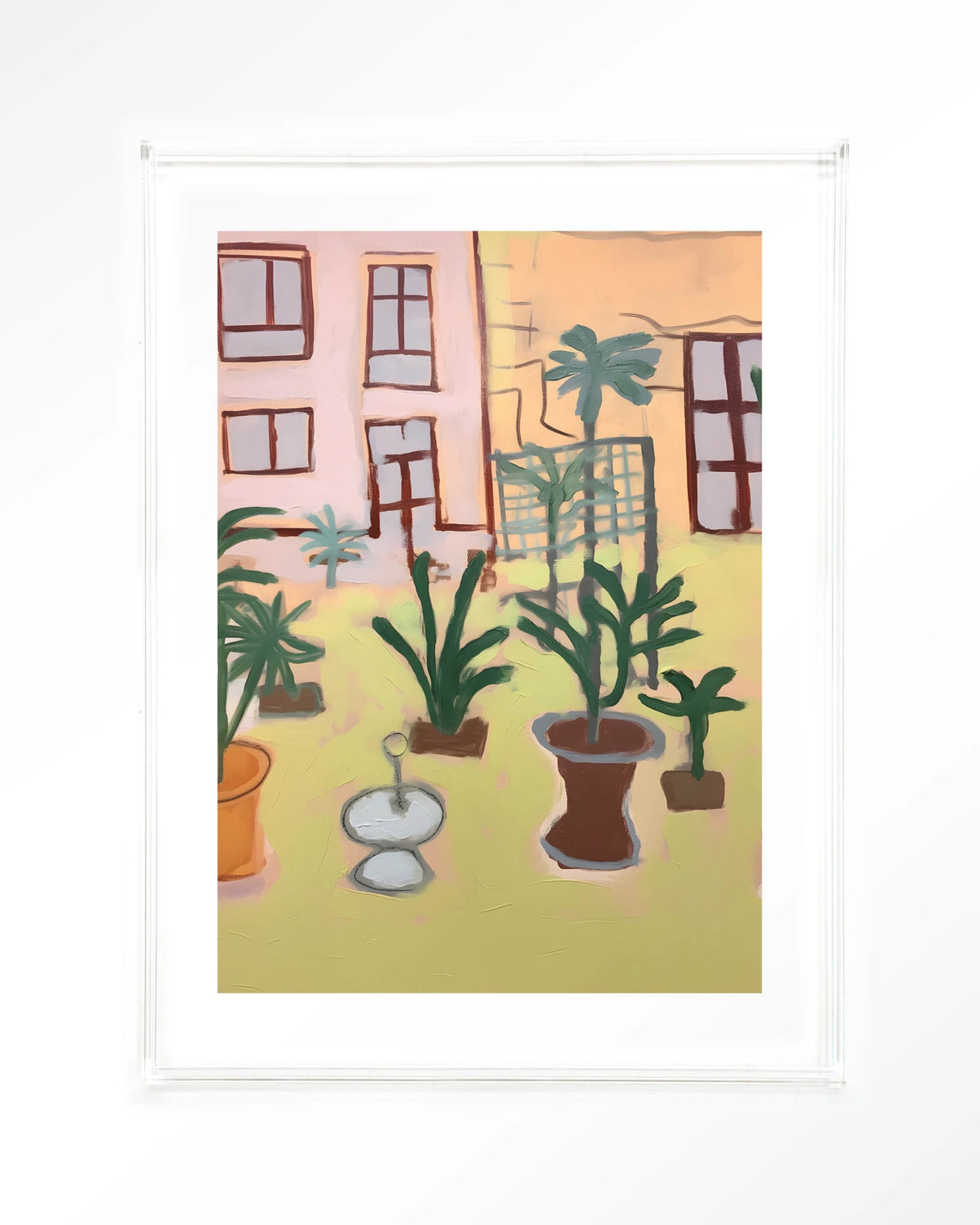Boa Vista – potplanten in tuin – Art print – Acryl doorzichtig