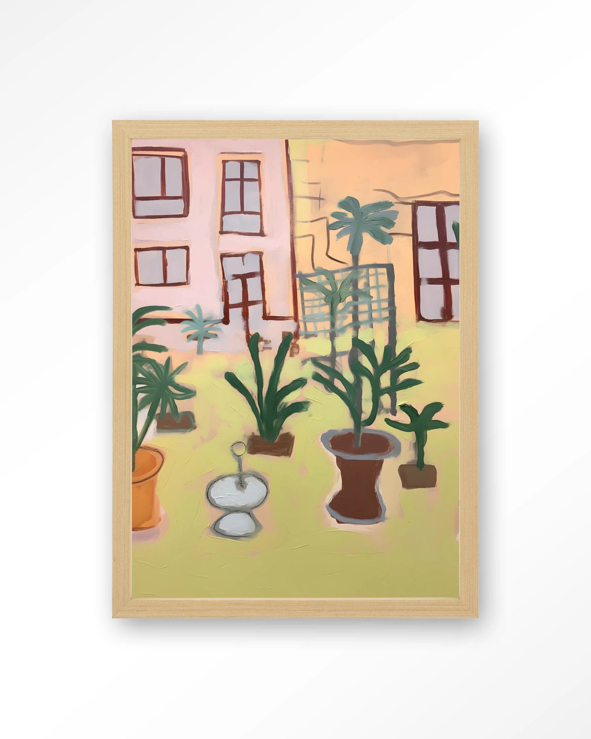 Boa Vista – potplanten in tuin – Art print – Hout naturel