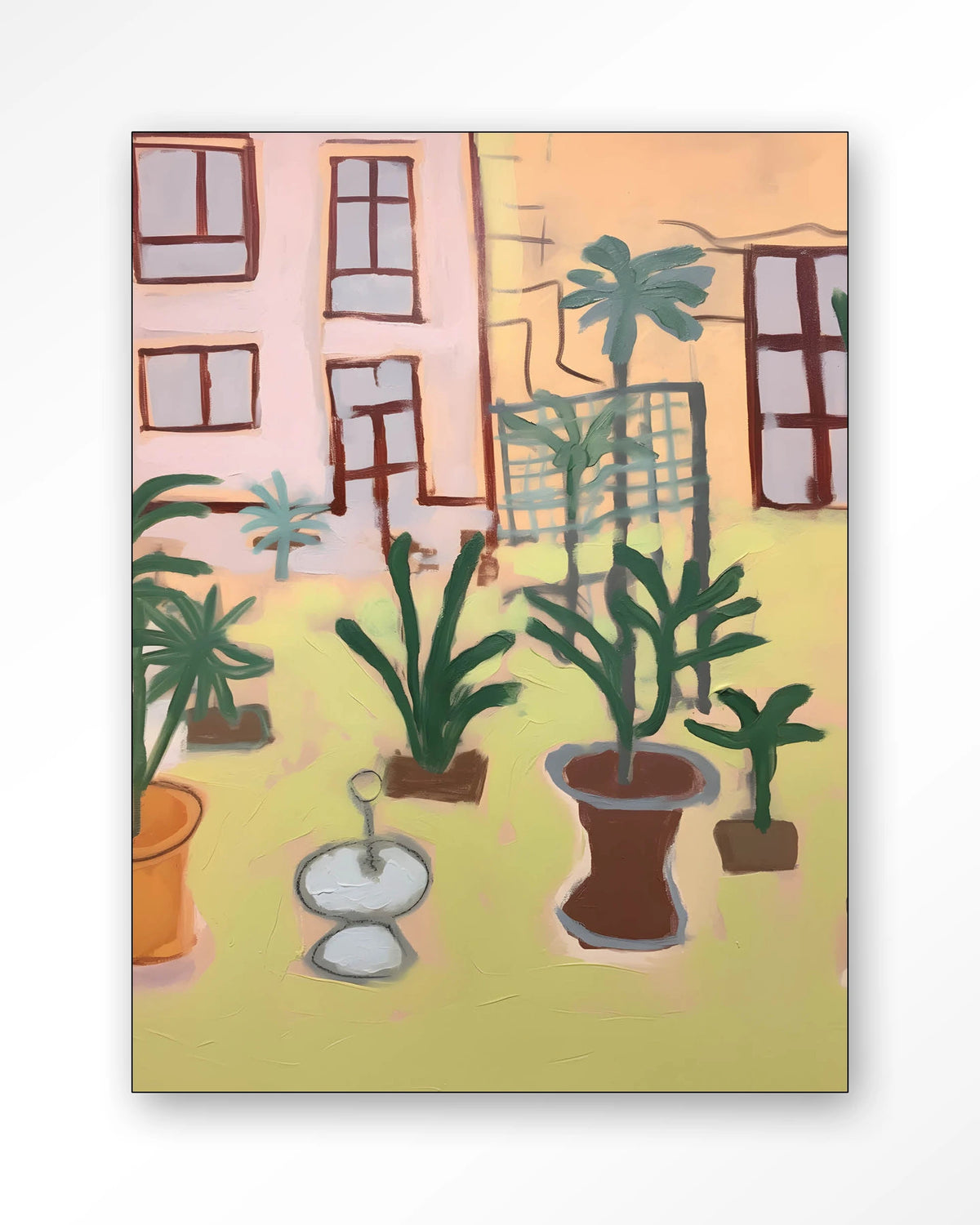 Boa Vista – potplanten in tuin – Wandkleed – Frame – zwart