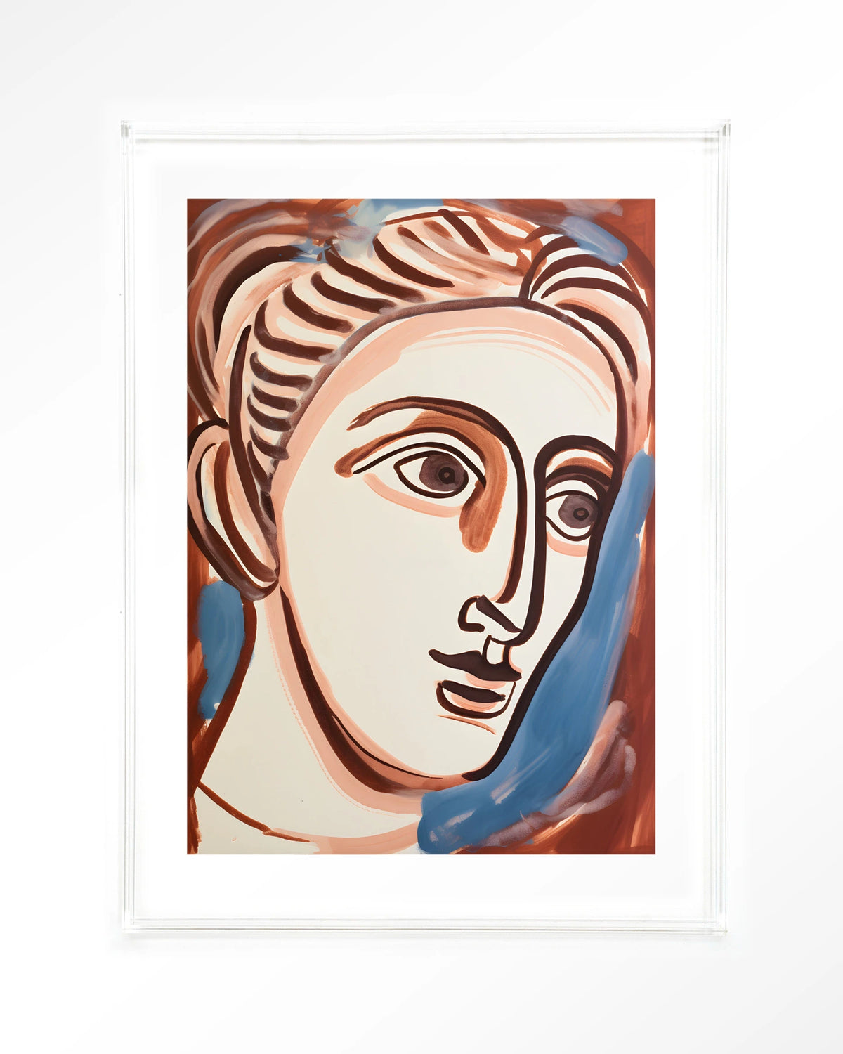 Hera – lijntekening van gezicht – Art print – Acryl doorzichtig
