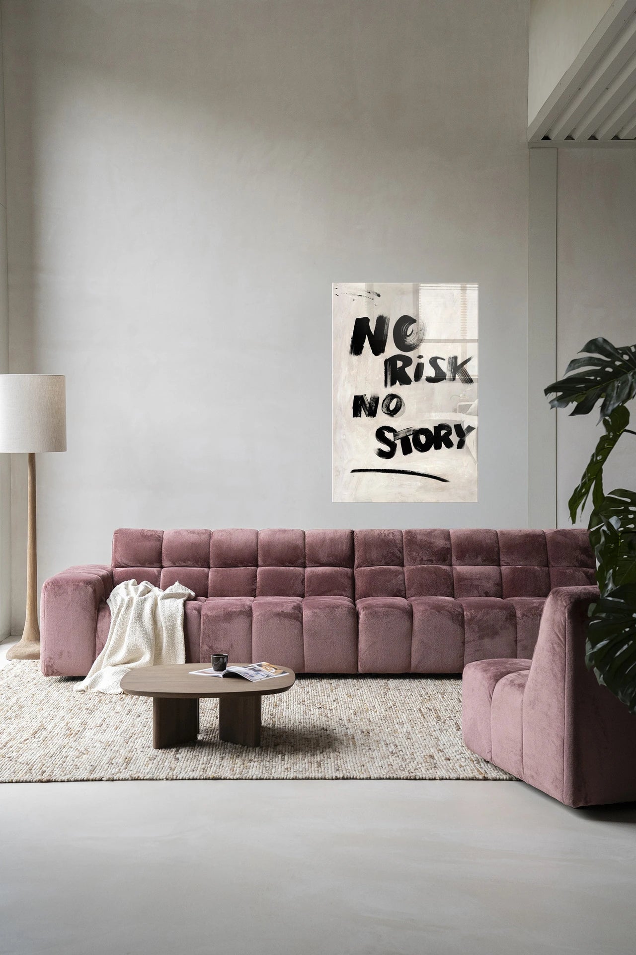 No Risk, No Story – Glasschilderij