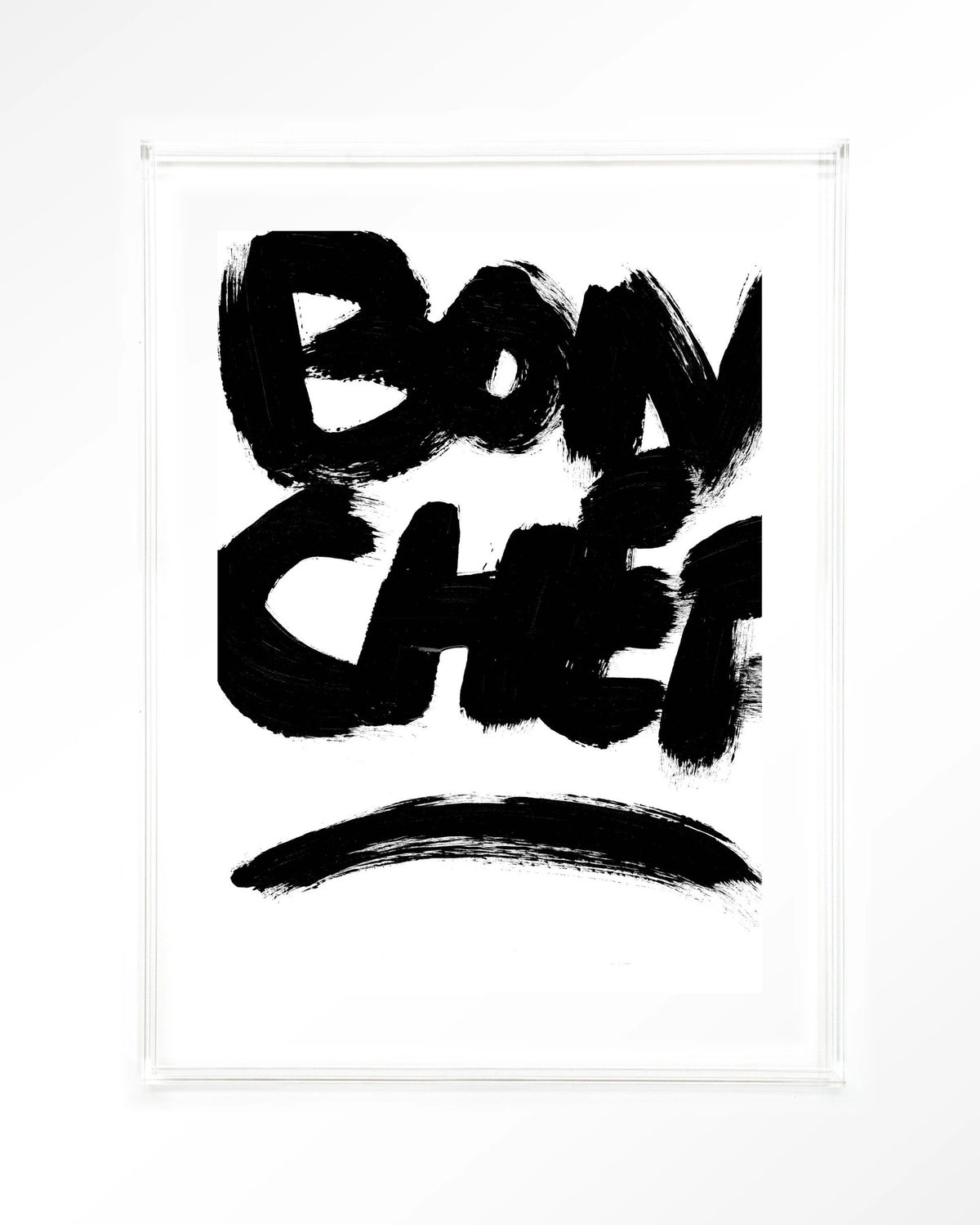 Bon Chef – tekst Bon Chef – Art print – Acryl doorzichtig