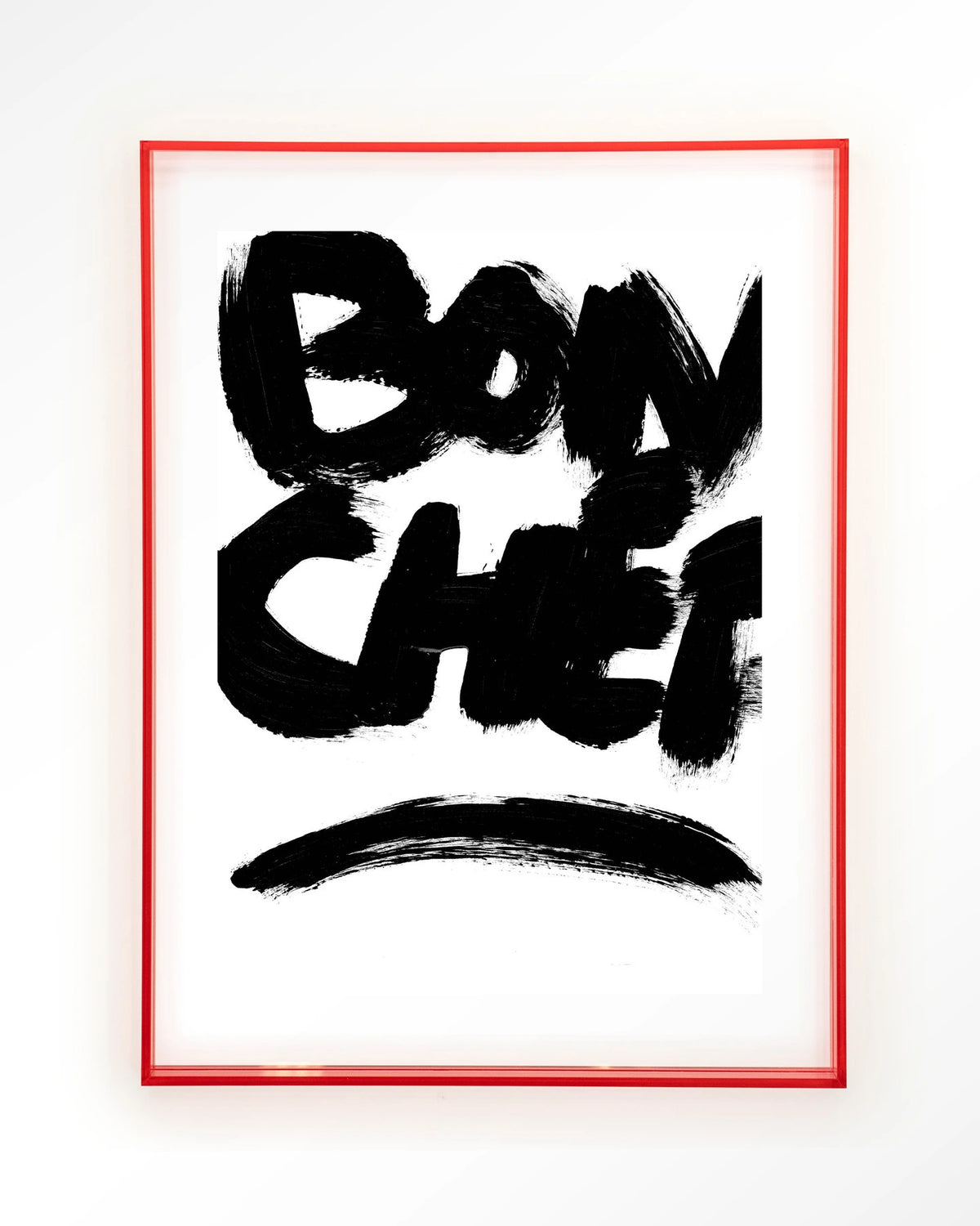 Bon Chef – tekst Bon Chef – Art print – Acryl roze