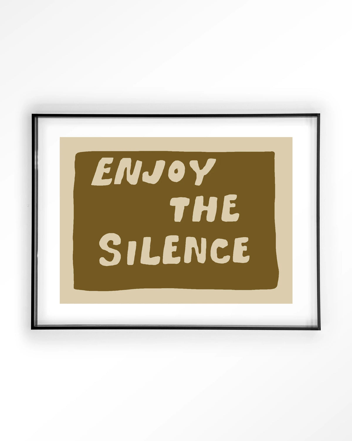 Enjoy The Silence Green – tekst Enjoy the Silence – Art print – Acryl zwart