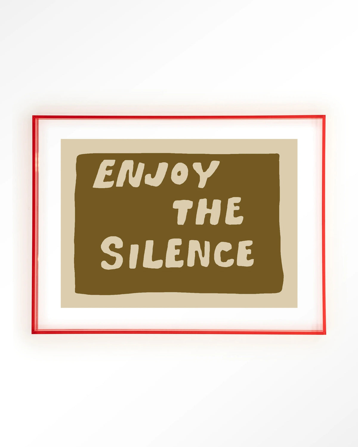 Enjoy The Silence Green – tekst Enjoy the Silence – Art print – Acryl roze