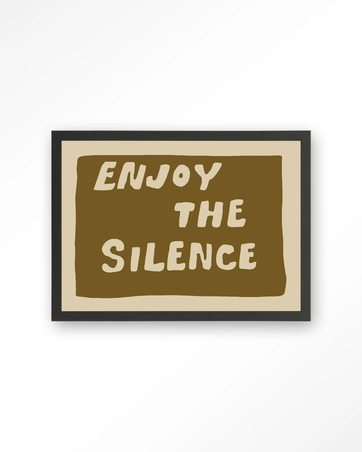 Enjoy The Silence Green – tekst Enjoy the Silence – Art print – Hout zwart