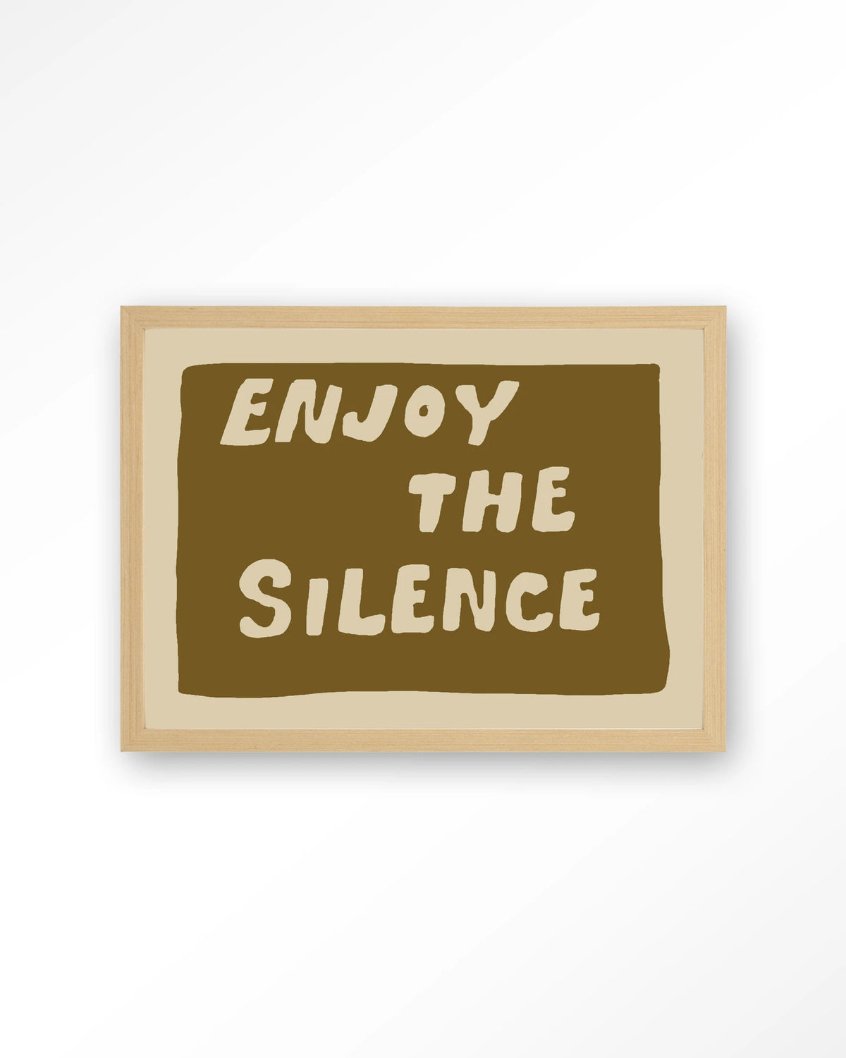 Enjoy The Silence Green – tekst Enjoy the Silence – Art print – Hout naturel