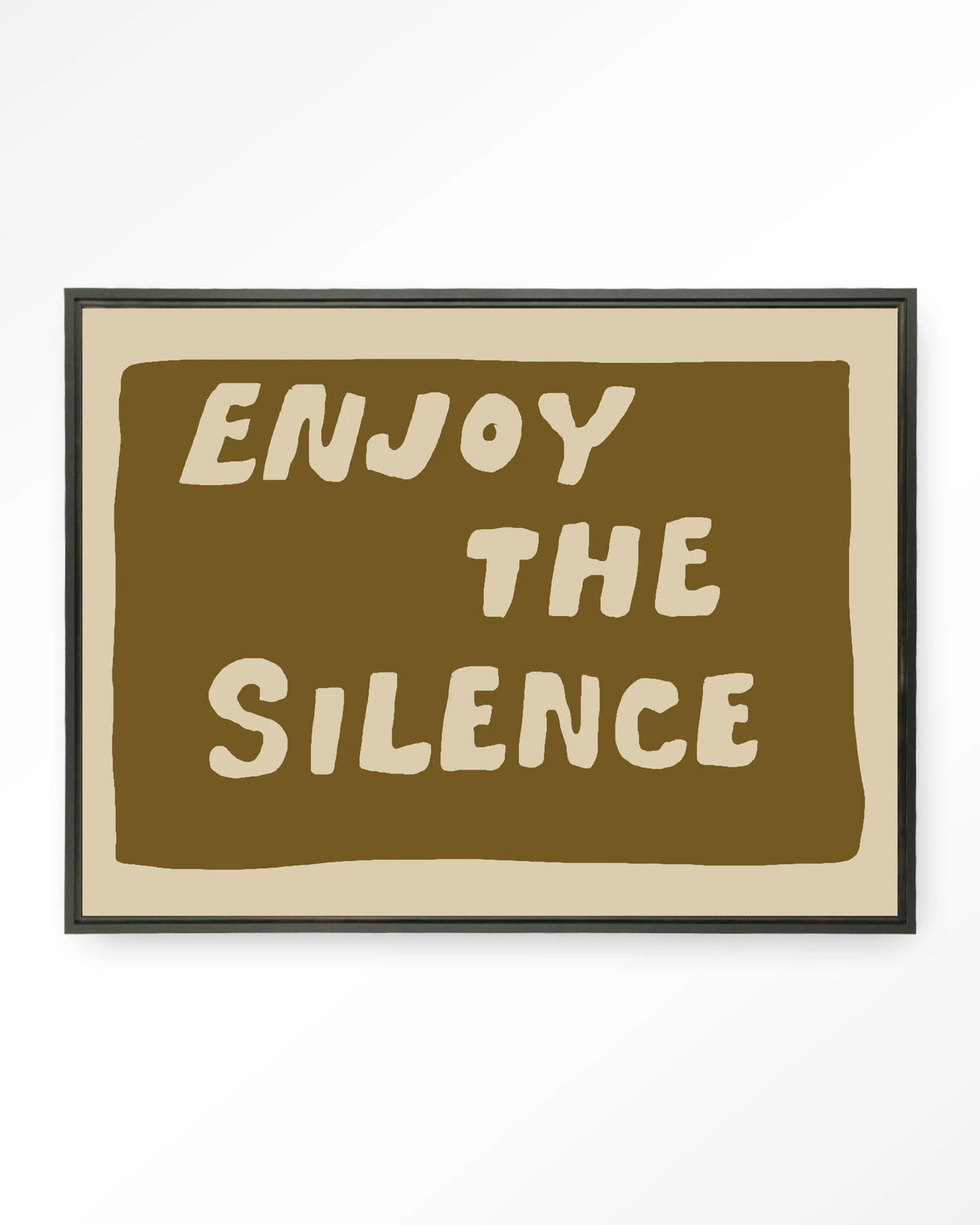 Enjoy The Silence Green – tekst Enjoy the Silence – Wandkleed – Floating frame – zwart