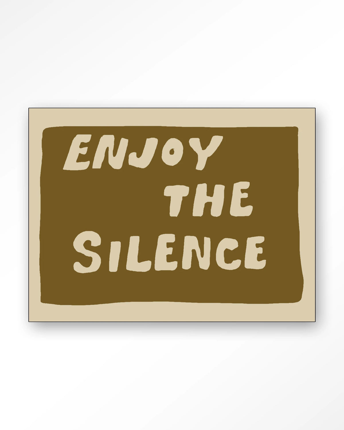 Enjoy The Silence Green – tekst Enjoy the Silence – Wandkleed – Frame – zwart