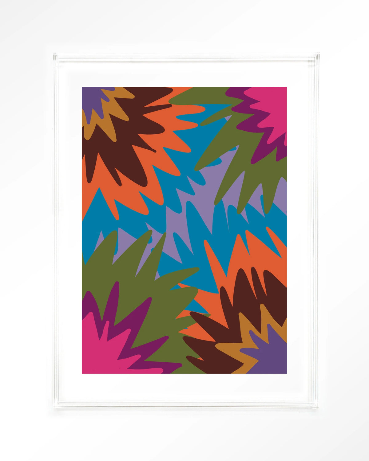 Fireworks – abstract in felle kleuren – Art print – Acryl doorzichtig