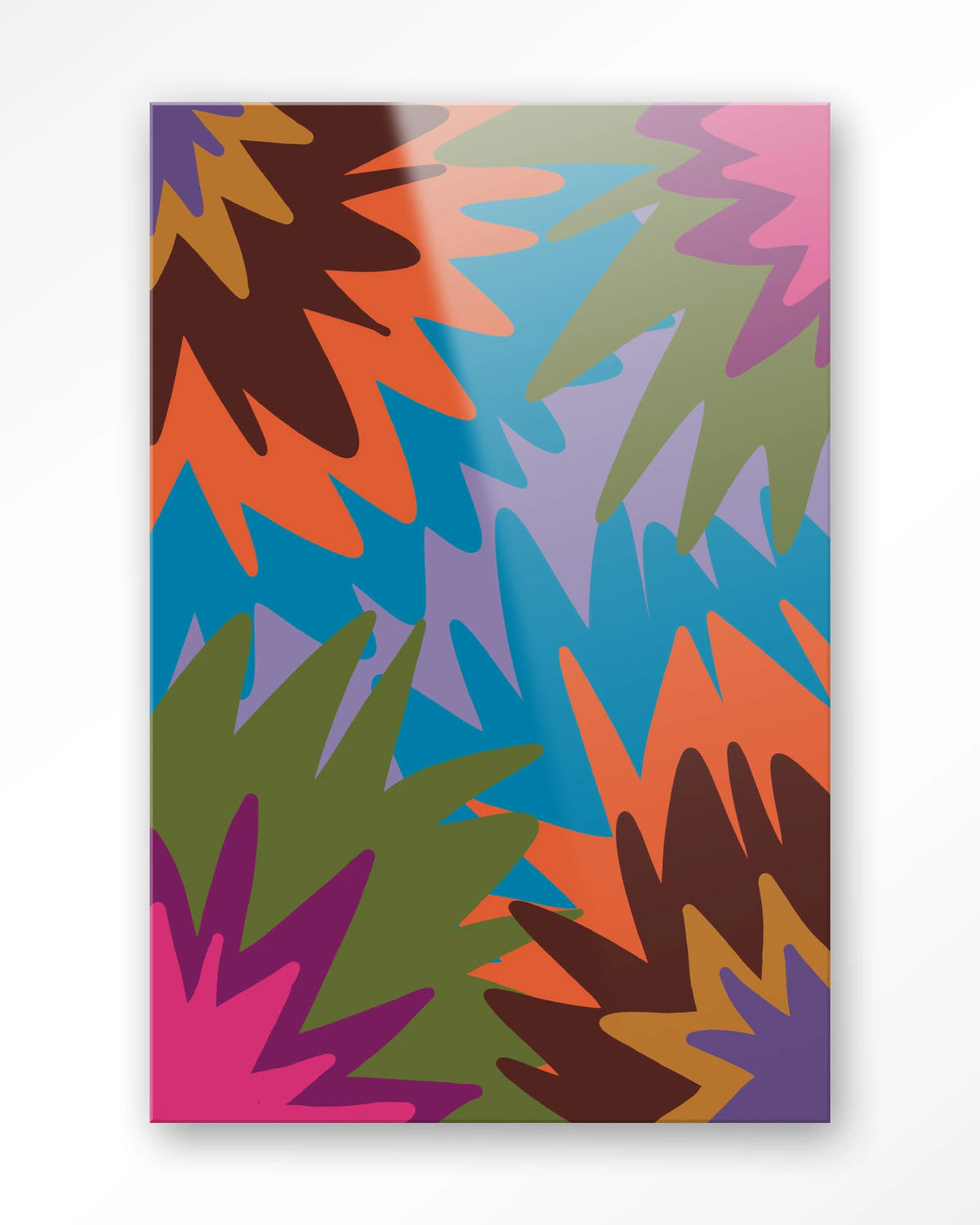 Fireworks – abstract in felle kleuren – Glas – Blinde montage