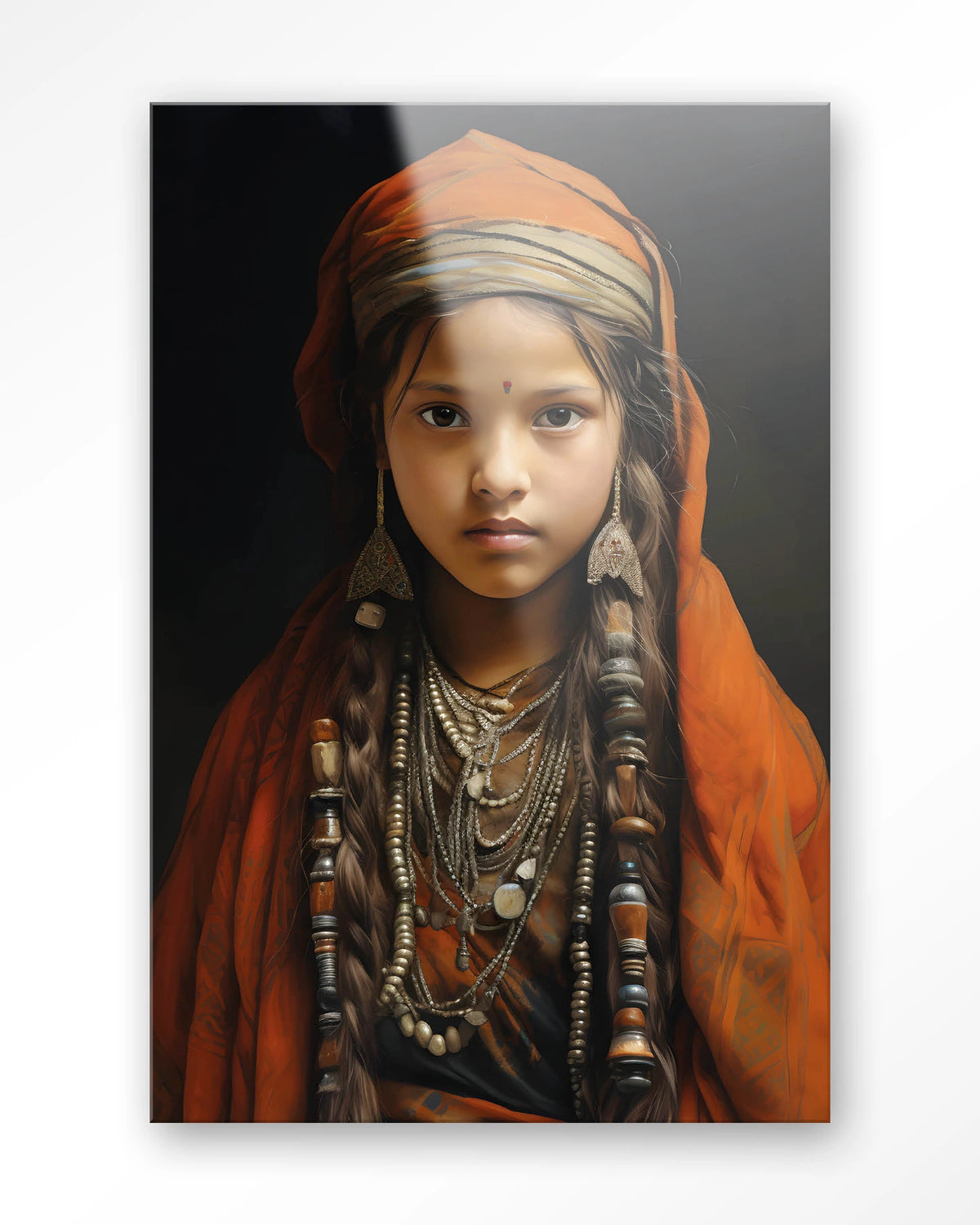 Traditional Girl – meisje in traditionele kleding – Glas – Blinde montage