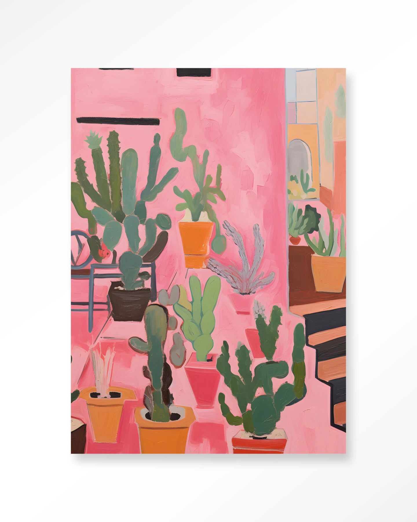 Cactus Party – Glasschilderij