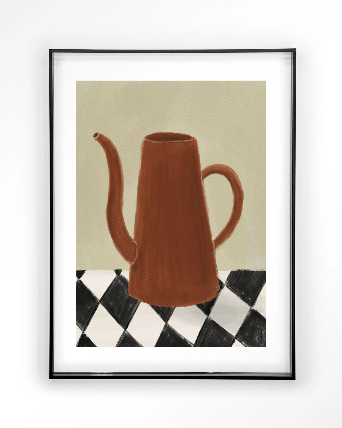 Vivid Vase 02 – kan op geblokte tafel – Art print – Acryl zwart