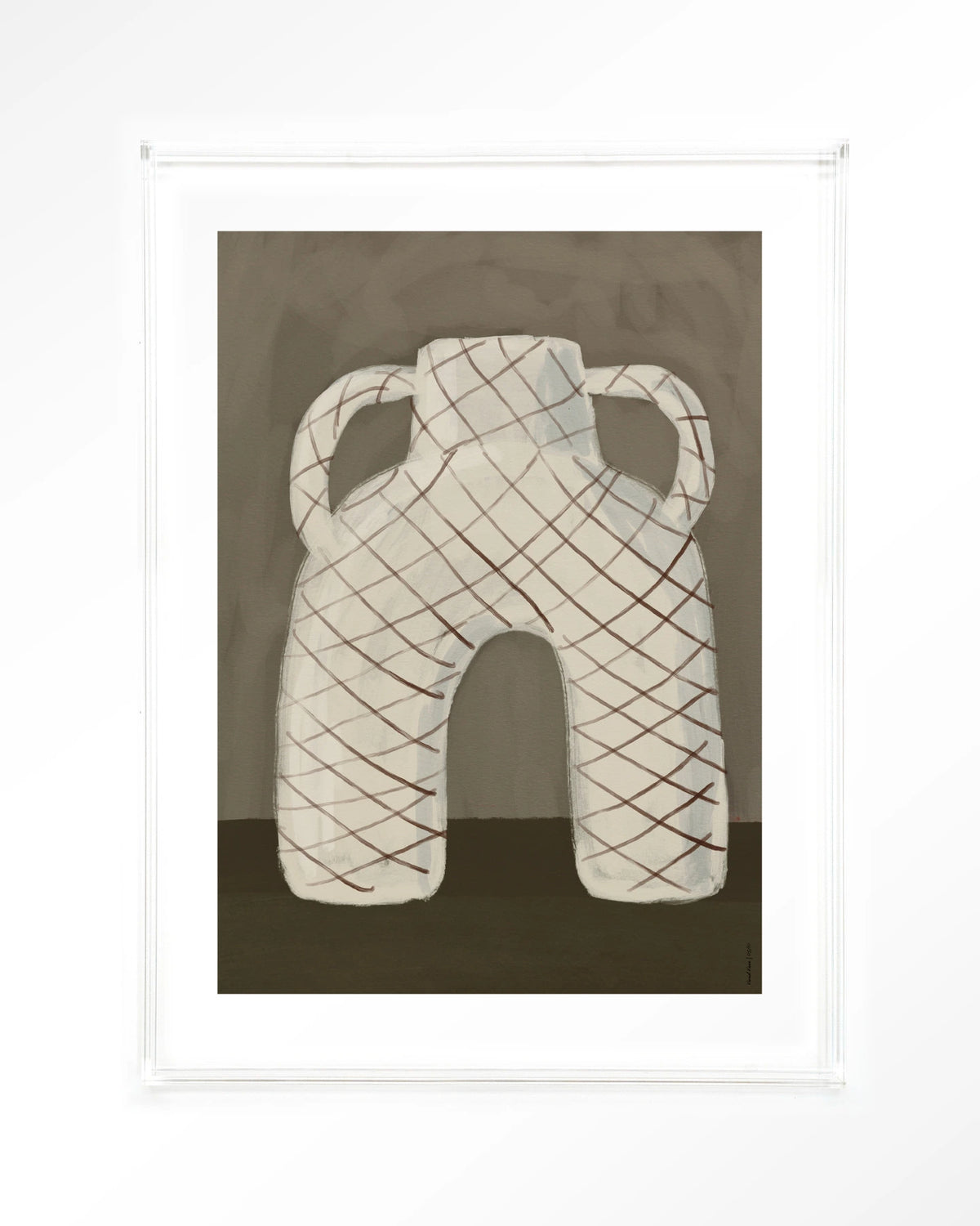 Vivid Vase 05 – vaas met ruitpatroon – Art print – Acryl doorzichtig