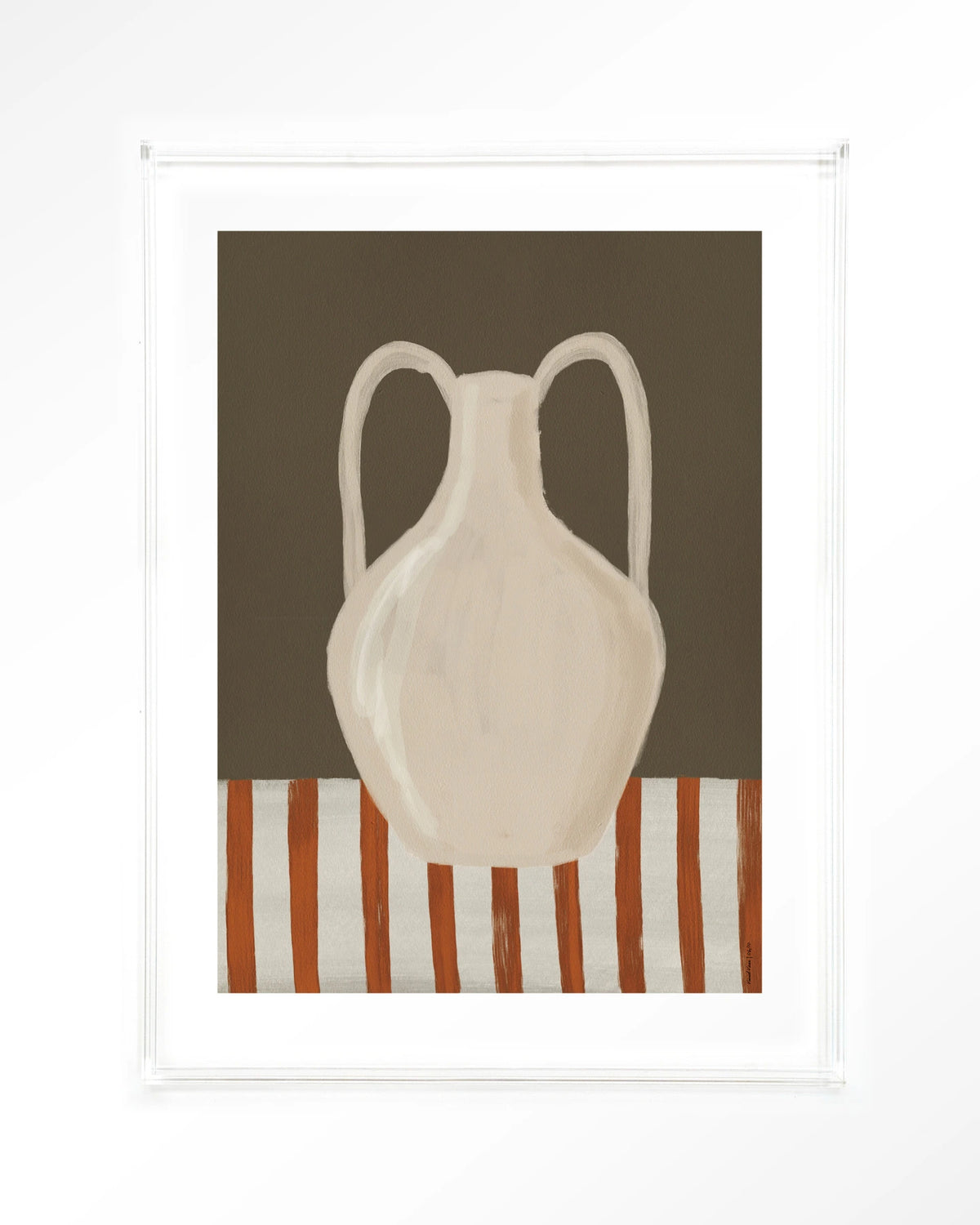 Vivid Vase 06 – witte vaas, stilleven – Art print – Acryl doorzichtig