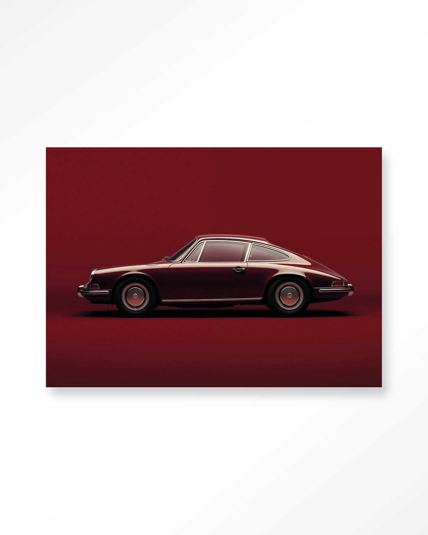 Vintage Porsche Red – Wandkleed