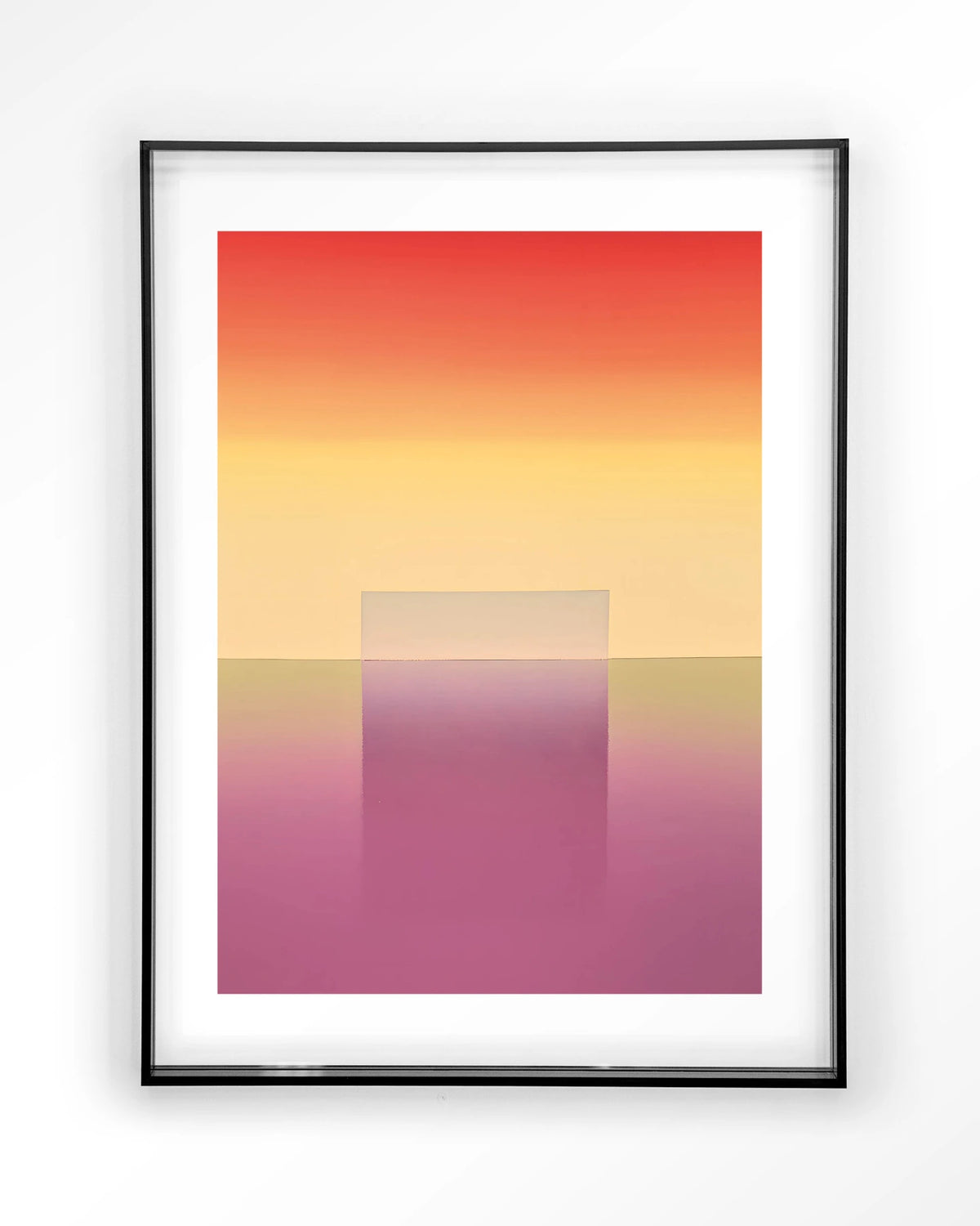 Gradient 1 – abstract kleurverloop roze en oranje – Art print – Acryl zwart