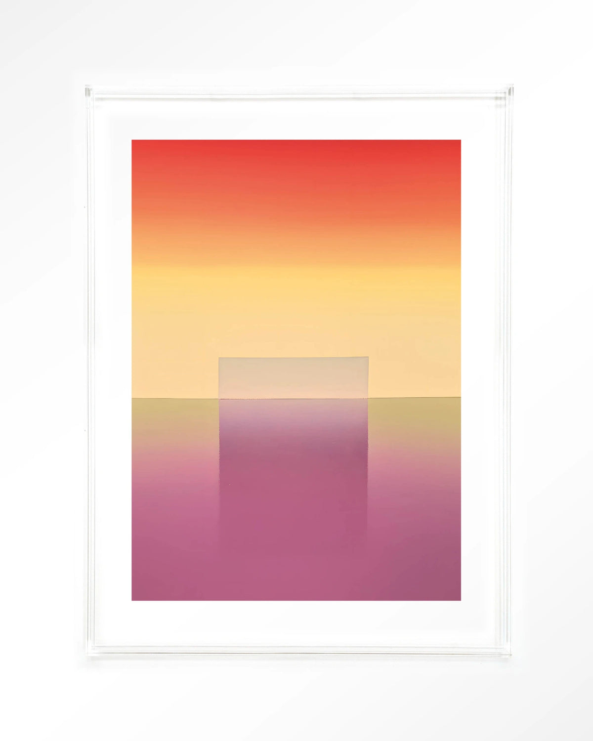 Gradient 1 – abstract kleurverloop roze en oranje – Art print – Acryl doorzichtig