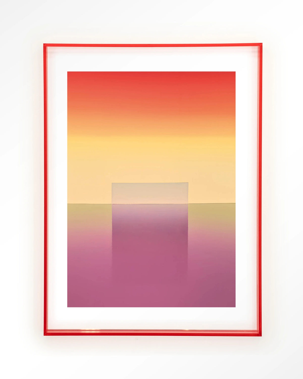 Gradient 1 – abstract kleurverloop roze en oranje – Art print – Acryl roze