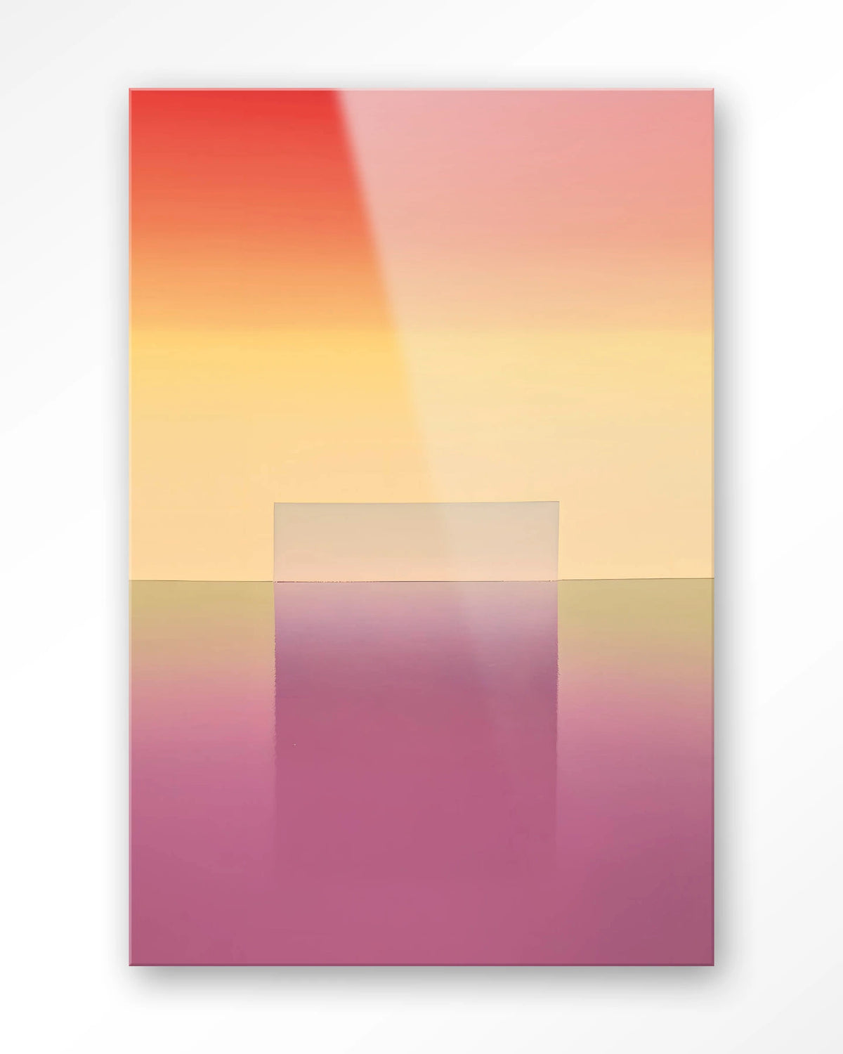 Gradient 1 – abstract kleurverloop roze en oranje – Glas – Blinde montage