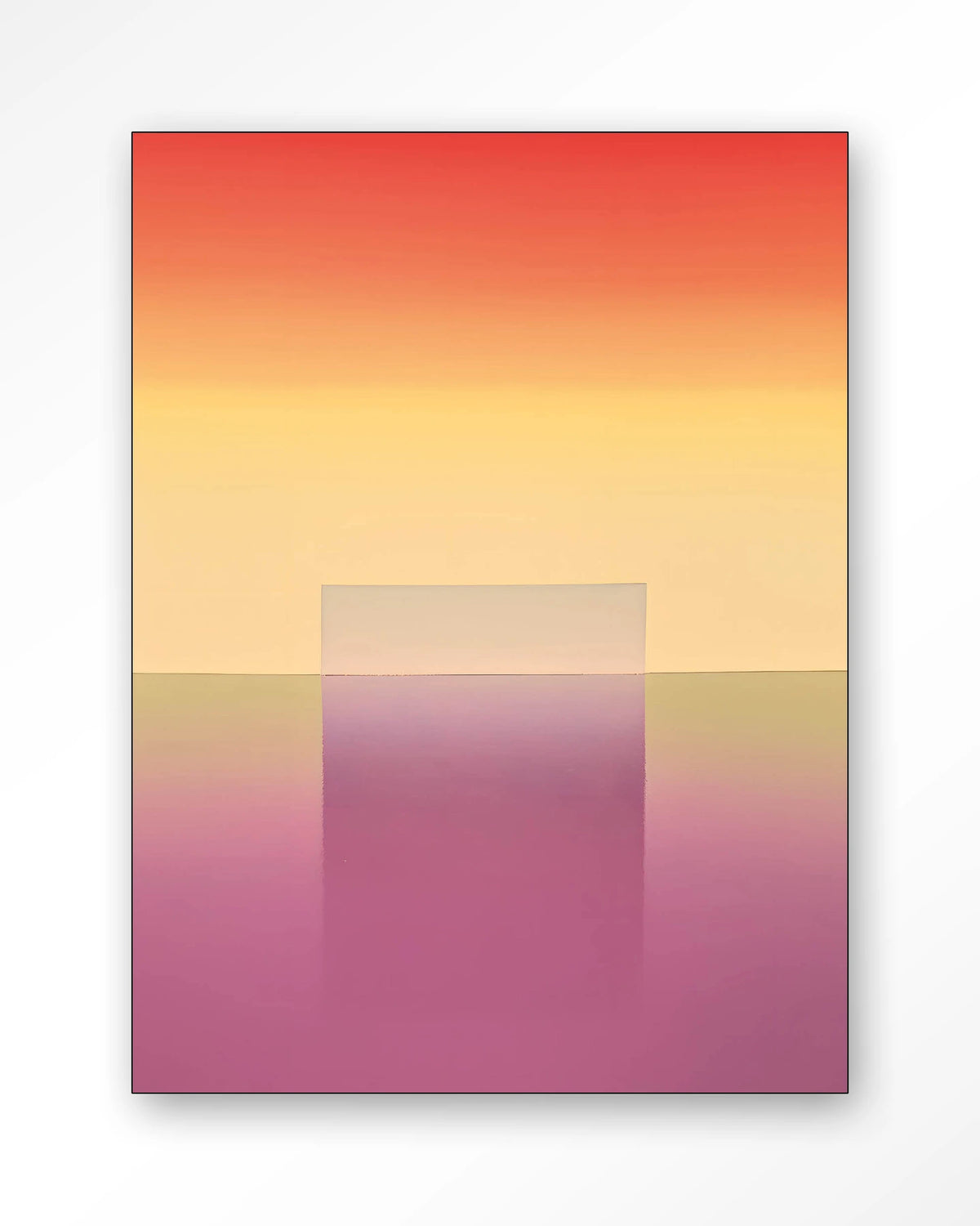 Gradient 1 – abstract kleurverloop roze en oranje – Wandkleed – Frame – zwart