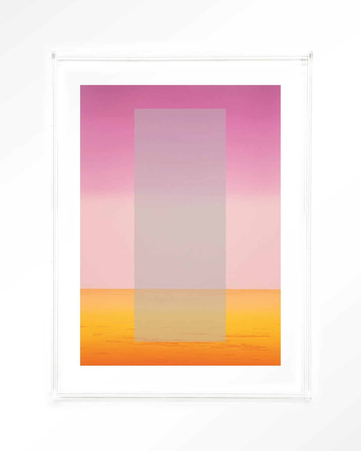 Gradient 2 – kleurverloop in roze en oranje – Art print – Acryl doorzichtig
