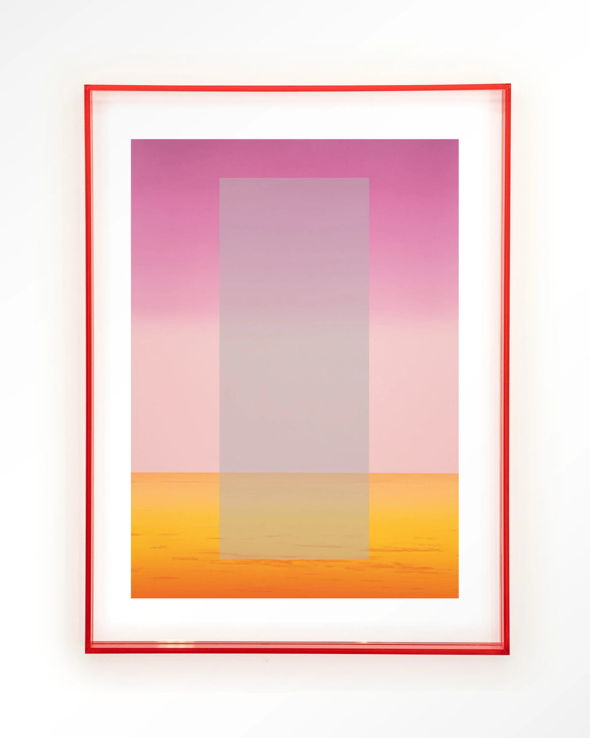 Gradient 2 – kleurverloop in roze en oranje – Art print – Acryl roze