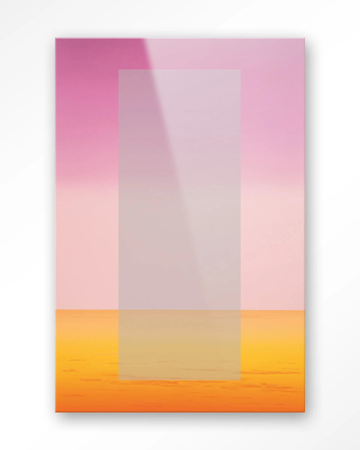 Gradient 2 – kleurverloop in roze en oranje – Glas – Blinde montage