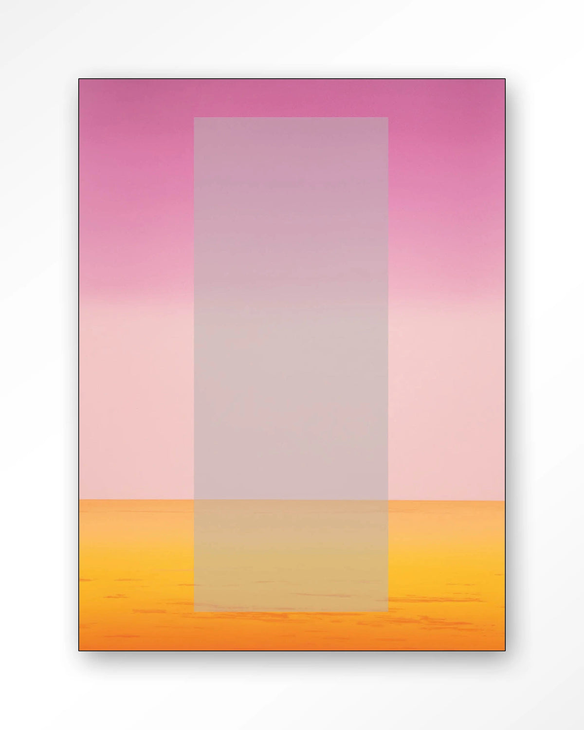 Gradient 2 – kleurverloop in roze en oranje – Wandkleed – Frame – zwart