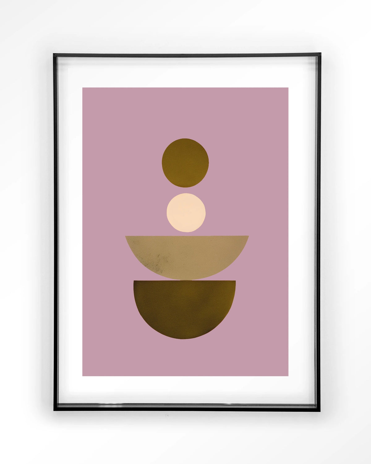 Forma 1 Lilac Wandkleed – abstracte vormen op lila – Art print – Acryl zwart